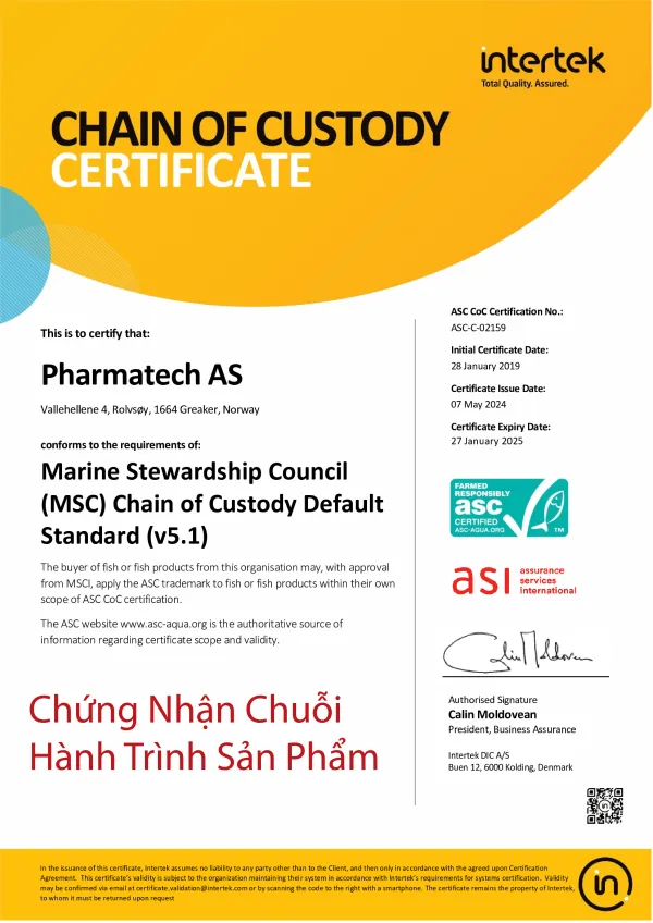 Chứng nhận MSC và ASC