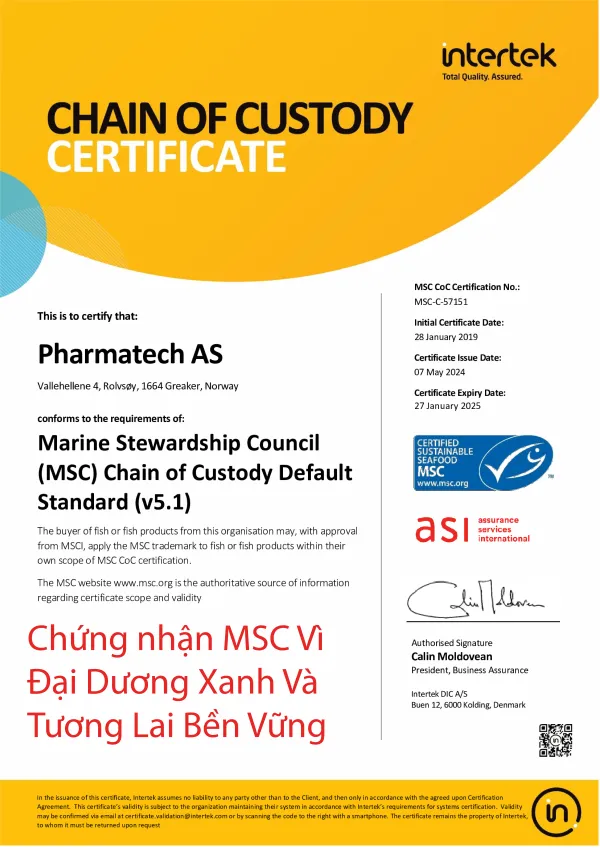 Chứng nhận MSC và ASC